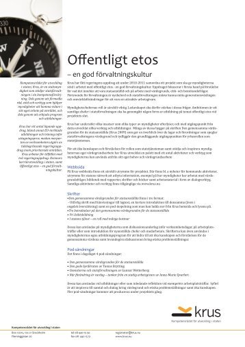 Offentligt etos - Krus