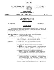 Sikkim Registration of Tourist Trade Rules, 2008. - Sikkim Tourism