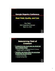 Meat Yield, Quality and Cuts - Georgia Organics