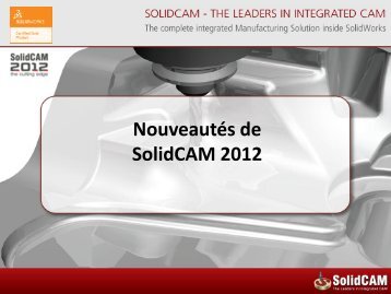 NouveautÃ©s de SolidCAM 2012