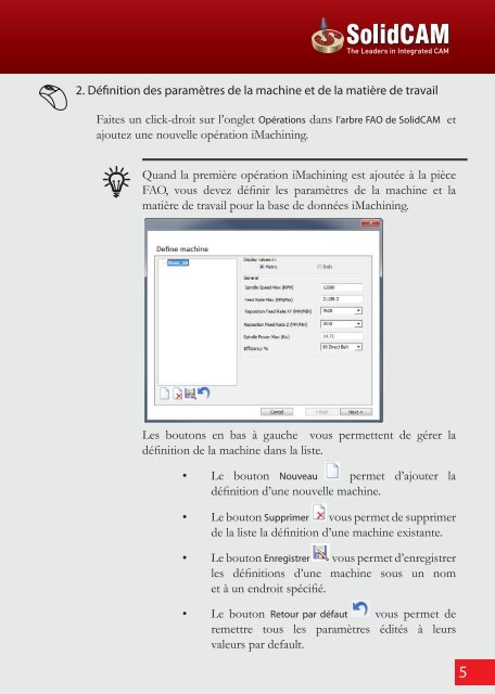 Le niveau supÃ©rieur - SolidCAM