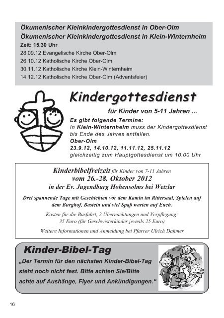 II / 2012 - Evangelische Kirchengemeinde Ober-Olm und Klein ...