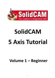 Volume 1 â Beginner - SolidCAM