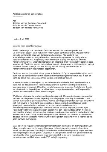 Aanbiedingsbrief en samenvatting - Stichting Buitenlandse Partner