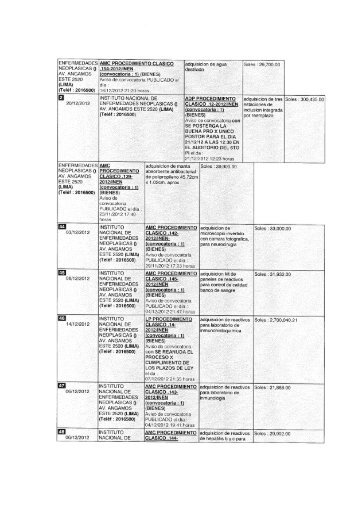 NEOPLASICAS o - Instituto Nacional de Enfermedades Neoplásicas