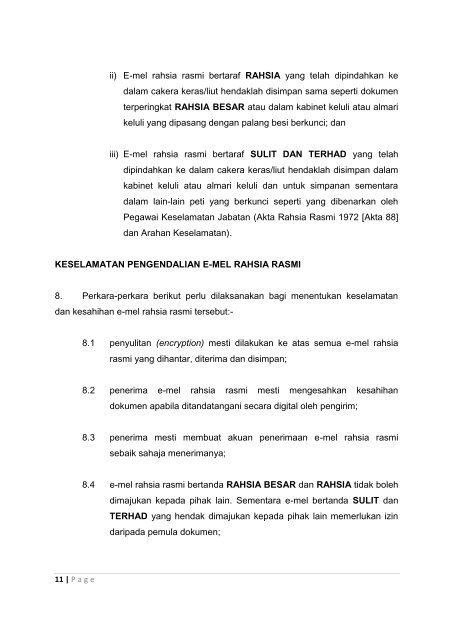 panduan pewujudan, penyimpanan dan pelupusan mel elektronik