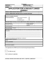 application for a project linked subsidy - The Department of Human ...