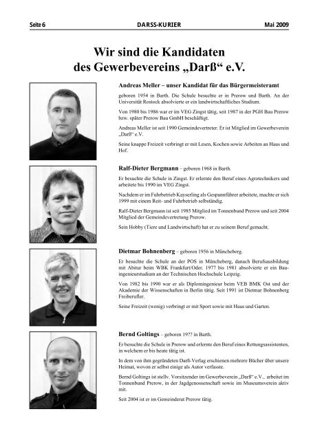 Darss Kurier 01/2009 (Page 1) - Gewerbeverein DarÃ