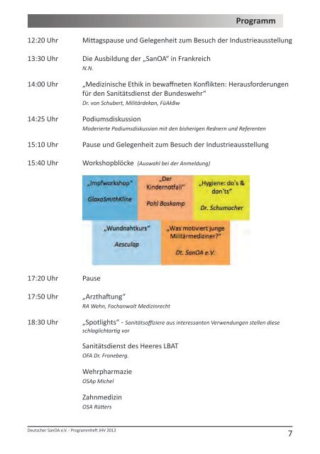 Programm - Deutsche Gesellschaft fÃ¼r Wehrmedizin und ...