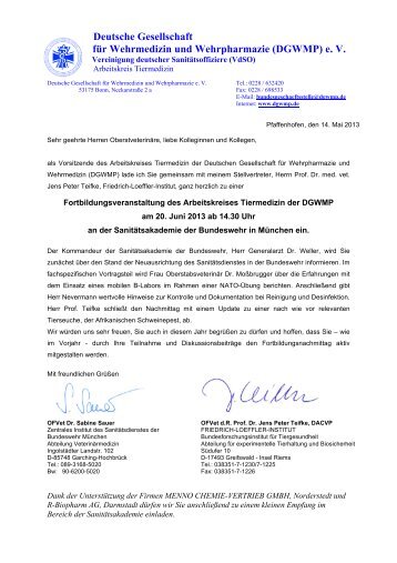 weitere Informationen - Deutsche Gesellschaft fÃ¼r Wehrmedizin und ...