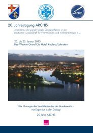 20. Jahrestagung ARCHIS - Deutsche Gesellschaft fÃ¼r Wehrmedizin ...