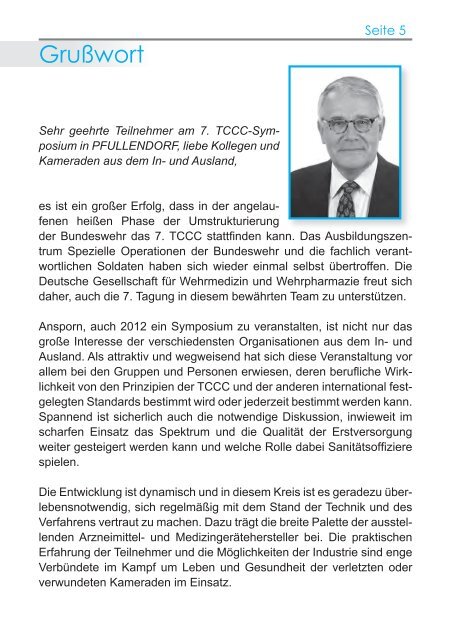 7. TCCC- Symposium - Deutsche Gesellschaft fÃ¼r Wehrmedizin und ...