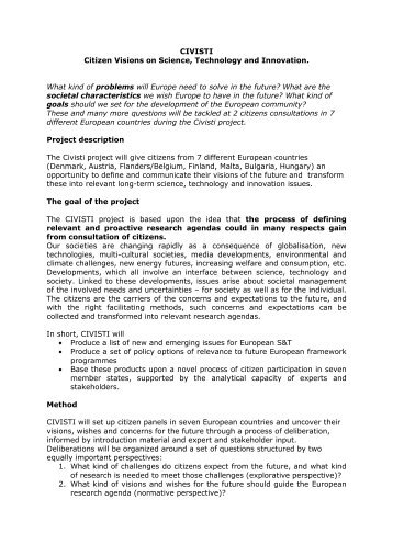 Project description ( pdf) - Civisti