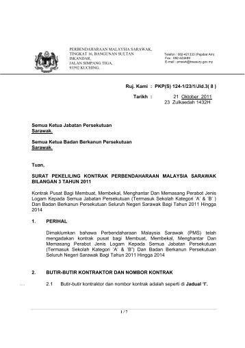 SPK 3/2011 - Perbendaharaan Malaysia Sarawak - Treasury