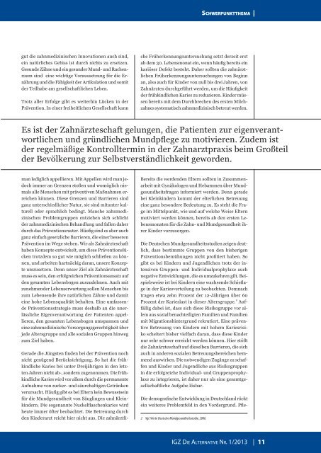 Ausgabe 1-2013 - IGZ