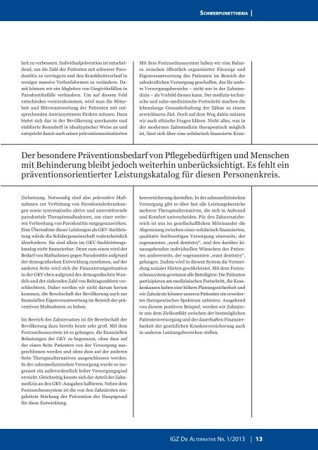 Ausgabe 1-2013 - IGZ