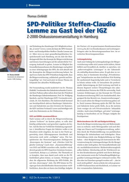 Ausgabe 1-2013 - IGZ