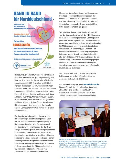 Jahresbericht 2011 - Deutscher Kinderschutzbund Landesverband ...
