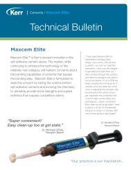 Maxcem Elite Technical Bulletin - Kerr