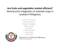 Are fruits and vegetables market efficient? Vertical price integration ...