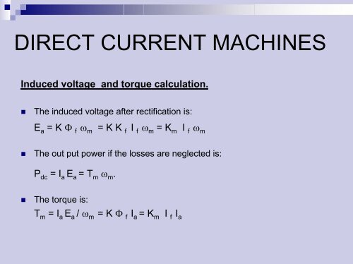 synchronous machines