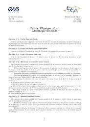 TD de Physique no 4 : Mécanique du solide