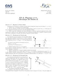 TD de Physique no 9 : Mécanique des fluides II