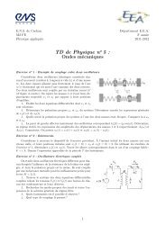 TD de Physique no 5 : Ondes mécaniques