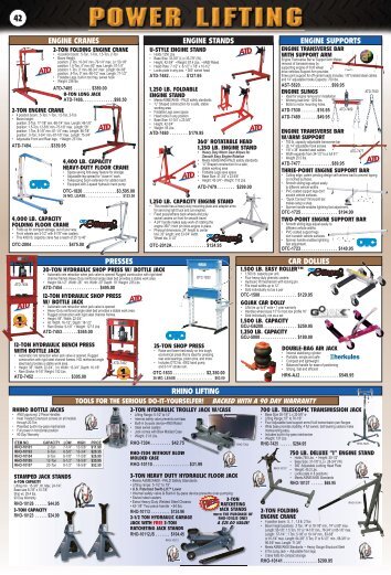 engine cranes engine stands engine supports ... - ATEC Trans-Tool