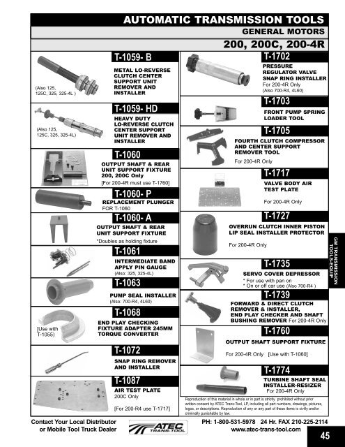 FEATURED PRODUCTS - ATEC Trans-Tool