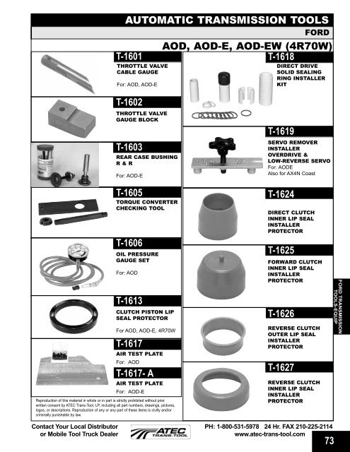 FEATURED PRODUCTS - ATEC Trans-Tool