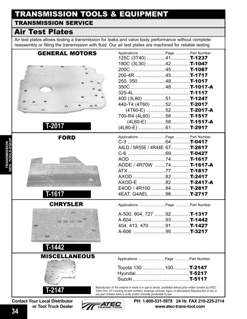 FEATURED PRODUCTS - ATEC Trans-Tool