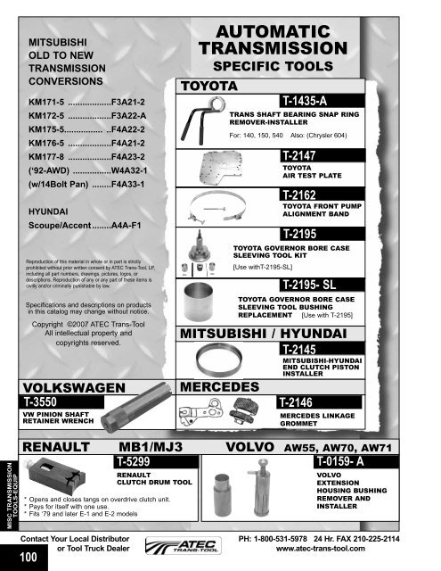 FEATURED PRODUCTS - ATEC Trans-Tool