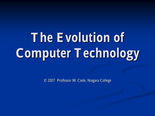 The Vacuum Tube Technology Niagara College