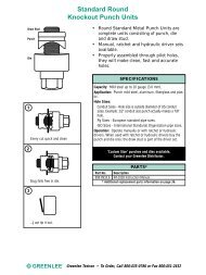 Standard Round Knockout Punch Units - Technology