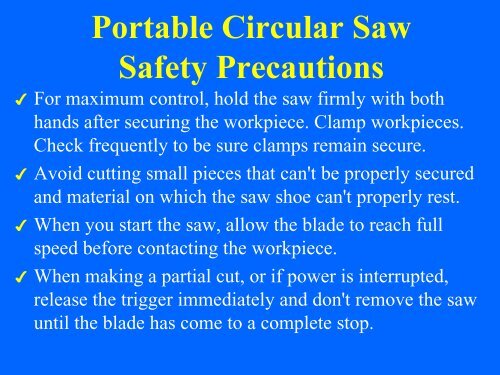 Hand and Power Tool Safety - Technology