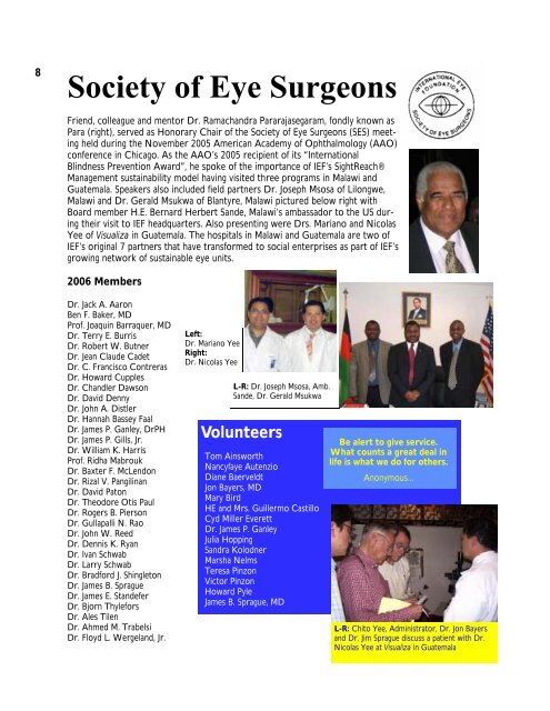 2005-2006 Annual Report - The International Eye Foundation