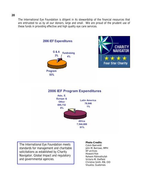 2005-2006 Annual Report - The International Eye Foundation