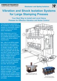 Vibration and Shock Isolation Systems for Large Stamping Presses