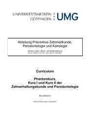 Abteilung PrÃ¤ventive Zahnheilkunde, Parodontologie und Kariologie ...