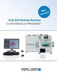 Erste SLM-Desktop-Maschine zur Herstellung von ... - Realizer