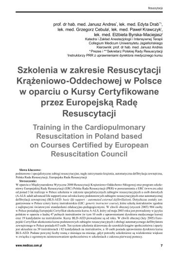 Chirurgia - Andres2.indd - Polska Rada Resuscytacji