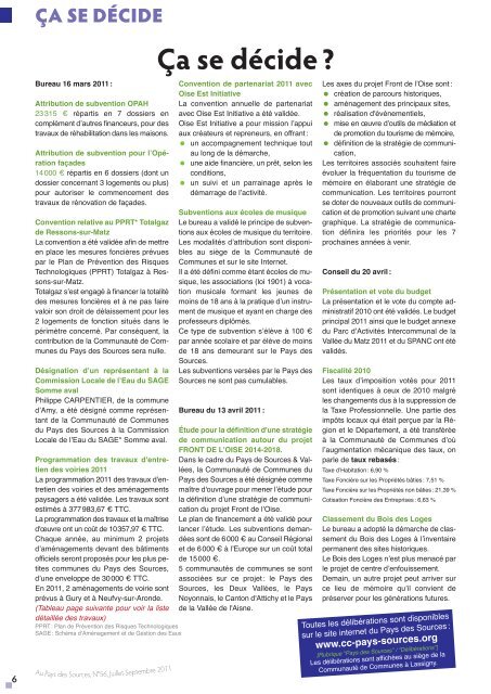 Journal 56 - CommunautÃ© de Communes du Pays des Sources
