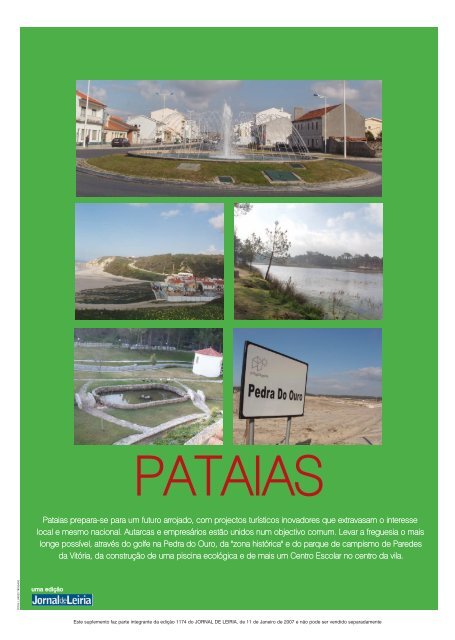 Pataias prepara-se para um futuro arrojado, com ... - Jornal de Leiria