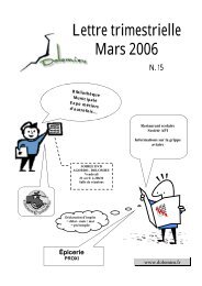 Lettre trimestrielle Mars 2006 - Dolomieu