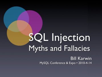 SQL Injection Myths and Fallacies Presentation