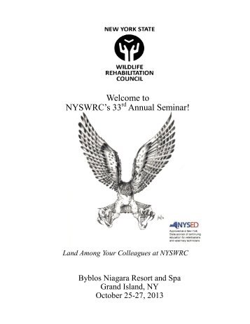 Conference Booklet - New York State Wildlife Rehabilitation Council