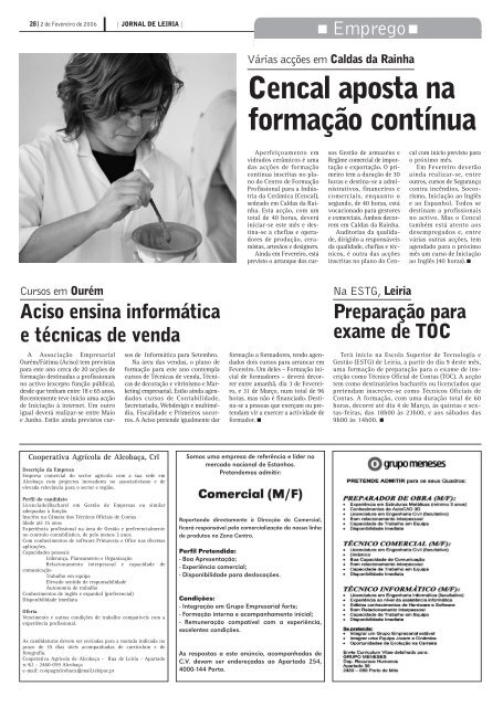 Os caminhos da reforma - Jornal de Leiria