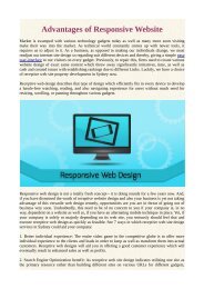 Advantages of Responsive Website