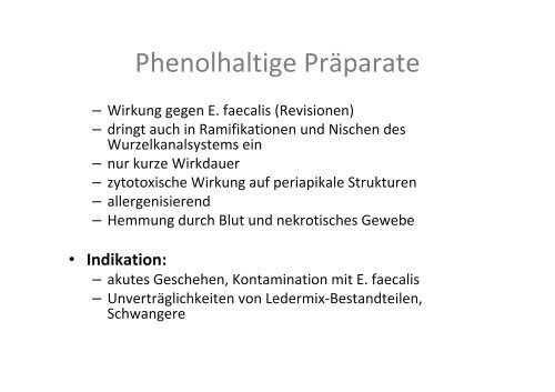 Kons-Referat SpÃ¼llÃ¶sungen und Einlagen in der Endodontiex